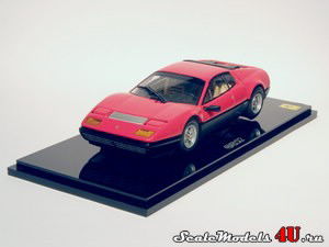 Scale model of Ferrari 512BB (Red/Beige Interior) produced by Kyosho.