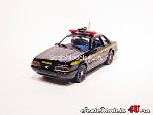 Scale model of Ford Mustang New York State Police (1991) produced by White Rose Collectibles.