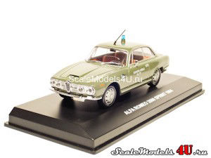 Scale model of Alfa Romeo 2600 Sprint Polizia (1964) produced by Edison Giocattoli.