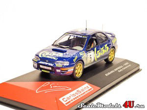 Масштабная модель автомобиля Subaru Impreza Rally Catalunya (C.Sainz - L.Moya 1995) фирмы Altaya (Ixo).