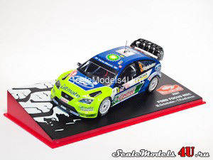 Масштабная модель автомобиля Ford Focus WRC Rally Monte-Carlo (M.Gronholm - T.Rautiainen 2007) фирмы Altaya (Ixo).