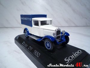 Масштабная модель автомобиля Citroen C4F 1930 Hachette фирмы Solido 1:43.