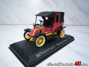 Масштабная модель автомобиля Renault type AG1 taxi de la Marne 1914 фирмы DeAgostini 1:43. Серия "Такси мира".