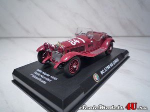 Масштабная модель автомобиля Alfa Romeo 6C 1750 GS (1929) Mille Miglia 1930 фирмы Altaya (Ixo).
