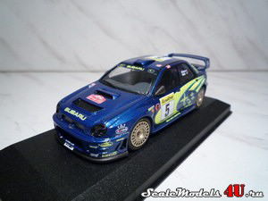 Масштабная модель автомобиля Subaru WRC (Monte-Carlo 2001) фирмы Starter Moulage Provence.