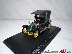 Масштабная модель автомобиля Renault Type AG-1 (Taxi de La Marne 1910) фирмы Universal Hobbies.