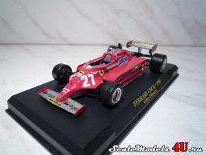 Масштабная модель автомобиля Ferrari 126 CK Gilles Villeneuve (1981) фирмы Fabbri (Ixo).