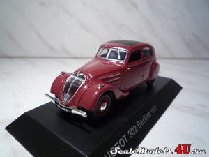 Масштабная модель автомобиля Peugeot 302 Berline (1937) фирмы Norev.