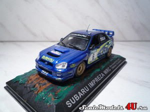 Масштабная модель автомобиля Subaru Impreza WRC (New Zealand rally 2003) фирмы Altaya (Ixo).