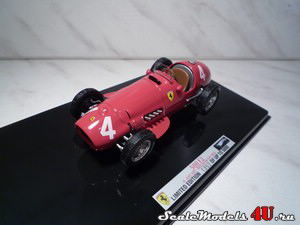 Масштабная модель автомобиля Ferrari 500 F2 №4 A.Ascari (Belgium GP 1952) фирмы Hot Wheels (Mattel).