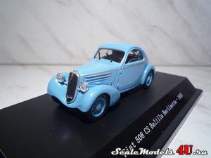 Масштабная модель автомобиля Fiat 508 CS Balilla Berlinetta blue(1935) фирмы Starline.