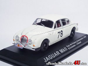 Масштабная модель автомобиля Jaguar MkII (Tour de France Automobile 1960) фирмы Atlas.