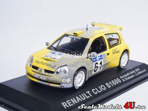 Масштабная модель автомобиля Renault Clio S1600 Acropolis Rally (B.Tirabassi - J.J.Renucci 2003) фирмы Altaya (Ixo).