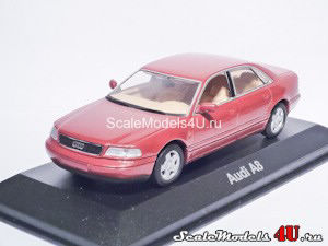 Масштабная модель автомобиля Audi A8 3.7 (1994) Red фирмы Minichamps.