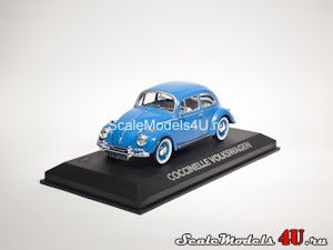 Масштабная модель автомобиля Volkswagen Beetle Coccinelle Blue (1966) фирмы Atlas.