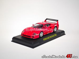 Масштабная модель автомобиля Ferrari F40 Racing Red фирмы Fabbri (Ixo).