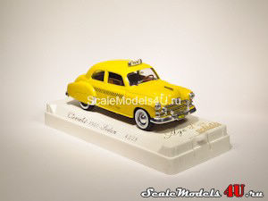 Масштабная модель автомобиля Chevrolet Deluxe Sedan Taxi Checker Cab (1950) фирмы Solido.