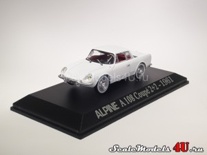 Scale model of Renault Alpine A108 Coupe 2+2 (1961) produced by Universal Hobbies.