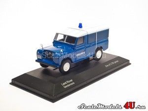 Scale model of Land Rover Series II LWB Gendarmerie (1958) produced by Vanguards.