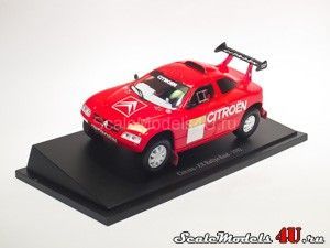 Масштабная модель автомобиля Citroen ZX Rallye Raid (1992) фирмы Universal Hobbies.