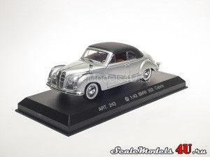 Scale model of BMW 502 Soft Top Silver (1954) produced by Detail Cars.