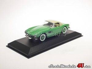 Scale model of BMW 507 Cabrio Soft Top Green (1956) produced by Minichamps.
