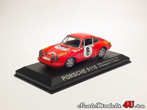 Масштабная модель автомобиля Porsche 911S Rally de Montecarlo #6 (B.Waldegaard - L.Helmer 1970) фирмы Altaya (Ixo).