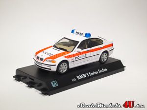 Масштабная модель автомобиля BMW 3 Series e46 Sedan Swiss Police (2000) фирмы Hongwell/Cararama.