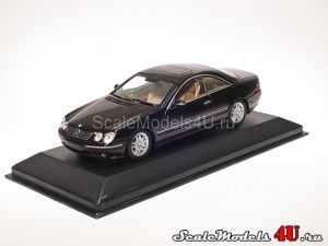Scale model of Mercedes-Benz CL-Class C215 Bordeaux Metallic (2000) produced by Minichamps.