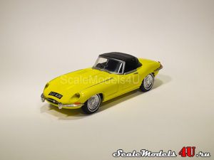 Scale model of Jaguar E-Type Mk1 1/2 Yellow (1968) produced by Matchbox.