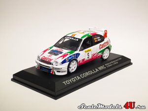 Масштабная модель автомобиля Toyota Corolla WRC Rallye de Montecarlo #5 (C.Sainz - L.Moya 1998) фирмы Altaya (Ixo).