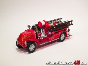 Scale model of Mack Model AC Fire Engine (1920) produced by Matchbox.