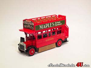 Scale model of AEC S Type Omnibus "Maples" (1922) produced by Matchbox.