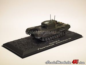Scale model of Churchill Mk VII. 6th Guards Tank Brigade. Normandie (France) - 1944 produced by Altaya, Atlas, Deagostini.