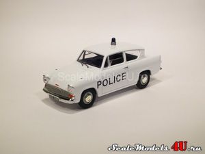 Scale model of Ford Anglia - Liverpool and Bootle Police (1967) produced by Vanguards.