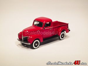 Scale model of Ford V8 Pickup Red (1940) produced by Matchbox.