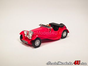 Scale model of Jaguar SS100 Red (1936) produced by Matchbox.