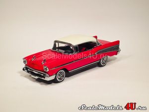 Scale model of Chevrolet Bel Air Sport Coupe Matador Red (1957) produced by Matchbox.