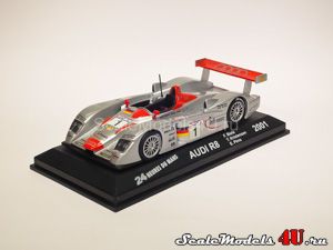 Масштабная модель автомобиля Audi R8 (Le Mans 2001) фирмы Altaya (Ixo).