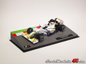 Масштабная модель автомобиля Brawn GP 01 #22 - Jenson Button (2009) фирмы Altaya (Ixo).